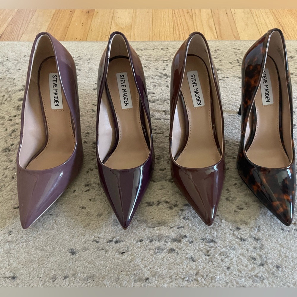 4 Pairs Steve Madden Vala Pumps, Size 7.5